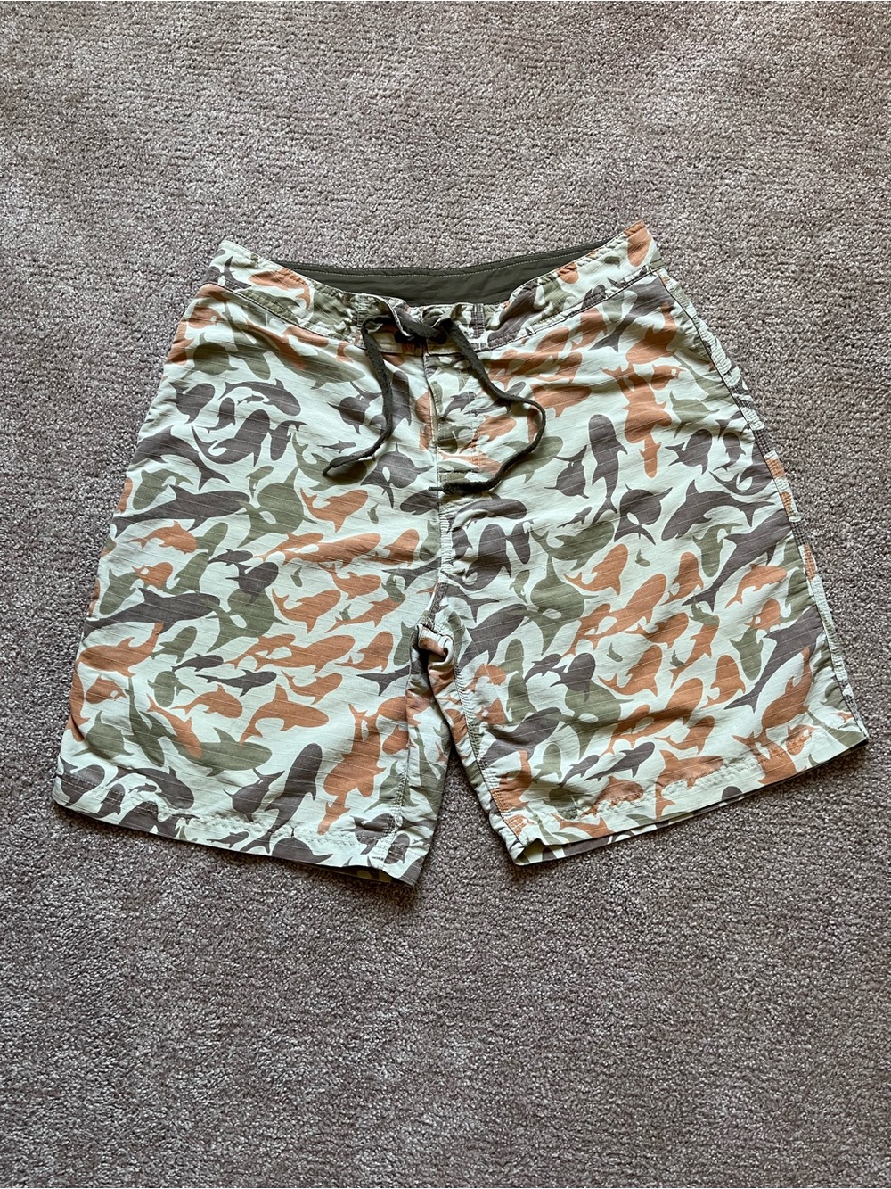 Vintage Y2K Stüssy 2002 Shark Camo Boardshorts - Picture 1 of 8
